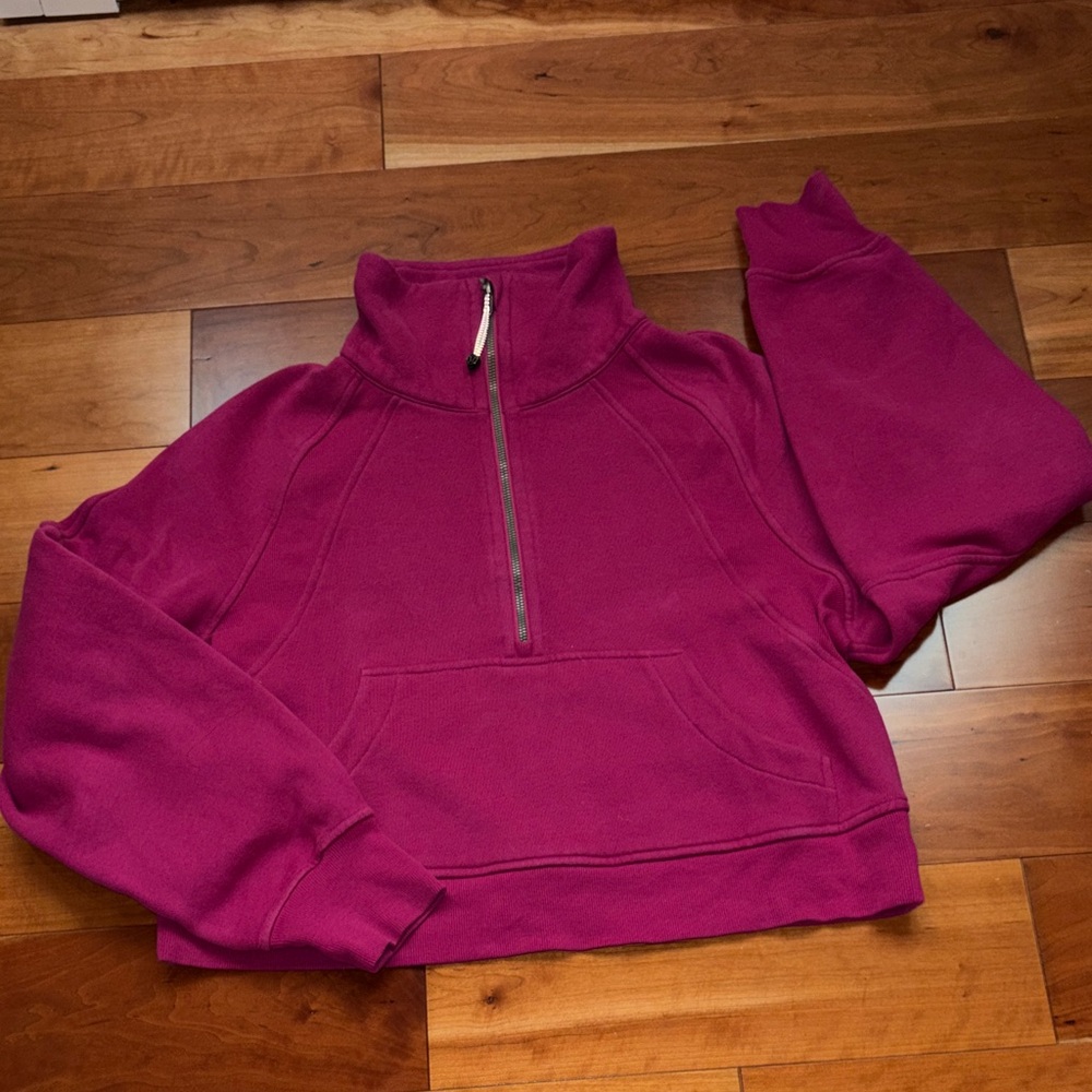Lululemon Funnel Neck Cropped Scuba Ripened Raspberry XS/S